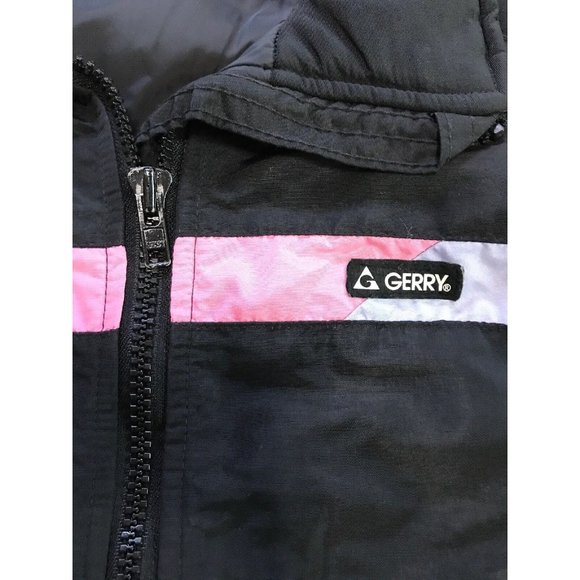 Gerry Black Pink Blue Women’s  Large L Coat Retro Jacket Cyclone Retro Vintage - Picture 6 of 12